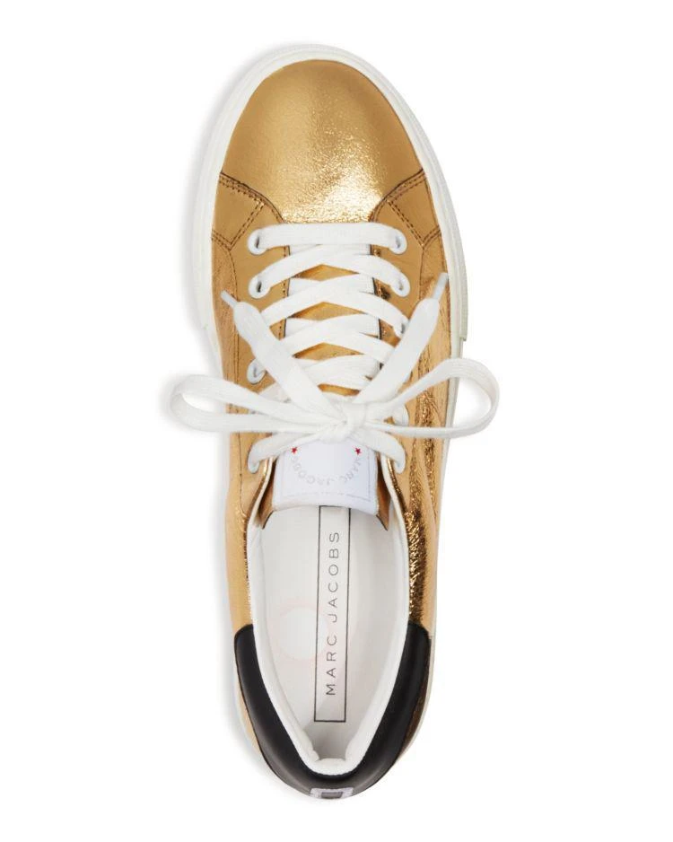 商品Marc Jacobs|Women's Grand Metallic Leather Platform Lace Up Sneakers,价格¥1440,第3张图片详细描述