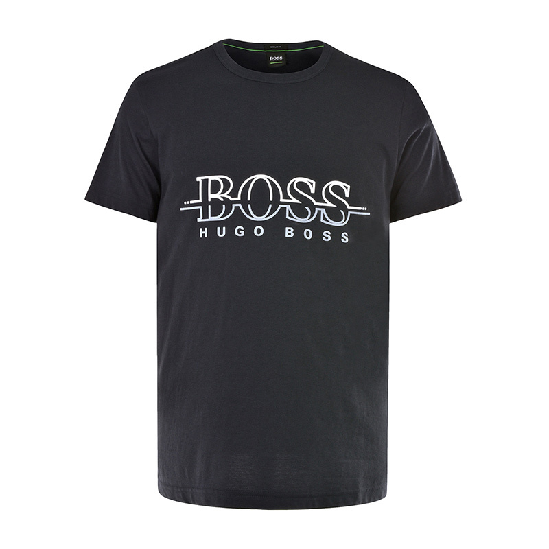 商品Hugo Boss|Hugo Boss 雨果博斯 男士棉质BOSS徽标休闲短袖T恤 TEE2-50389696-410,价格¥527,第1张图片