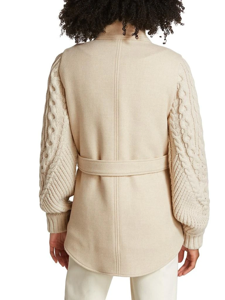 商品VERONICA BEARD|Jett Knit Shirt Jacket,价格¥7406,第4张图片详细描述