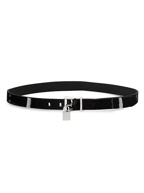 商品Yves Saint Laurent|Lock Patent Leather Belt,价格¥5488,第1张图片