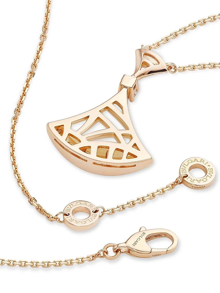 商品BVLGARI|Divas' Dream 18K Rose Gold, Mother-Of-Pearl & Diamond Pendant Necklace,价格¥51741,第3张图片详细描述