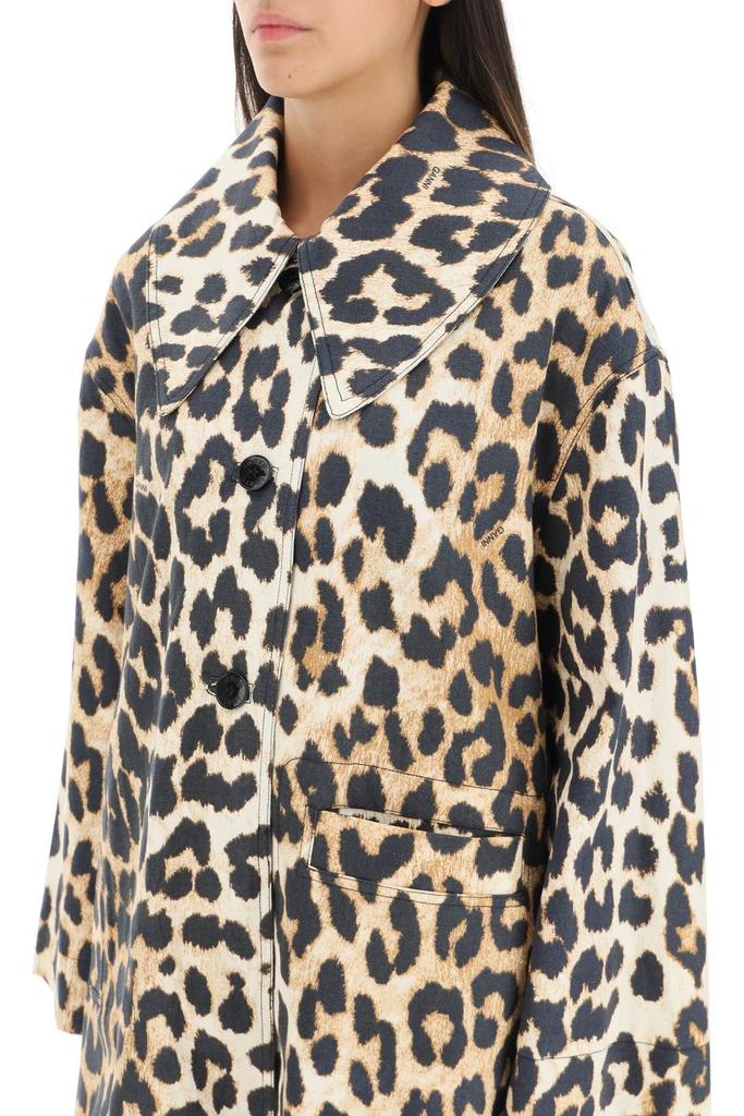 OVERSIZED JACKET IN LEOPARD PRINT CANVAS商品第5张图片规格展示