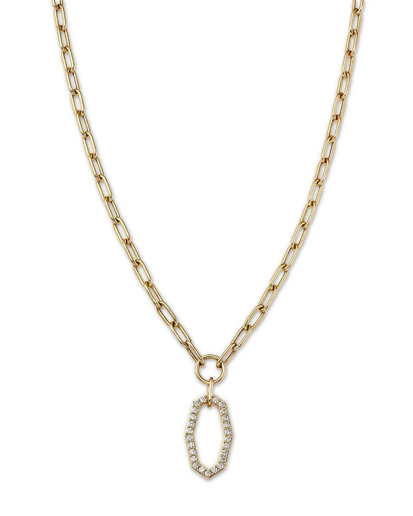 商品Bloomingdale's|Diamond Geometric Pendant Necklace in 14K Yellow Gold, 17" - Exclusive,价格¥17104,第1张图片