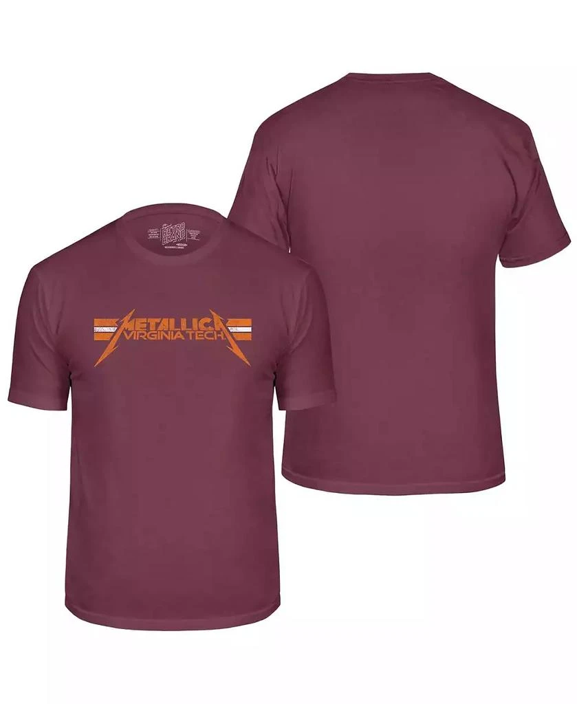 商品The Original Retro Brand|Men's Maroon Virginia Tech Hokies Metallica Retro T-Shirt,价格¥371,第1张图片