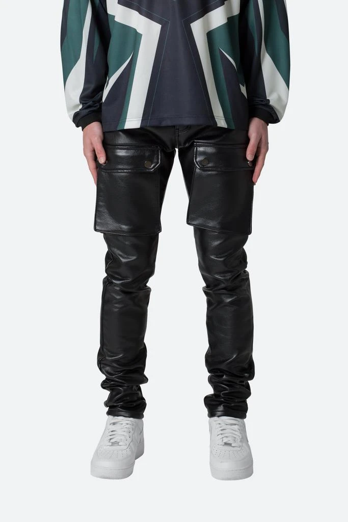 商品MNML|Leather Snap Cargo Pants - Black,价格¥269,第1张图片