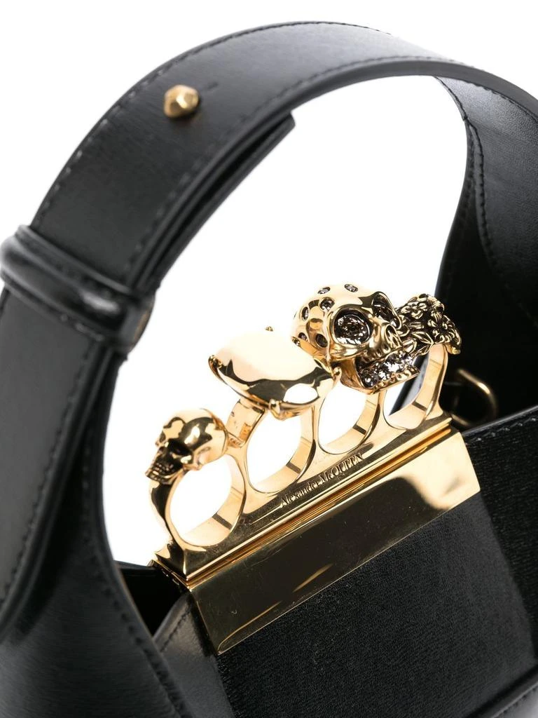 商品Alexander McQueen|ALEXANDER MCQUEEN - Jewelled Hobo Mini Leather Shoulder Bag,价格¥19544,第5张图片详细描述