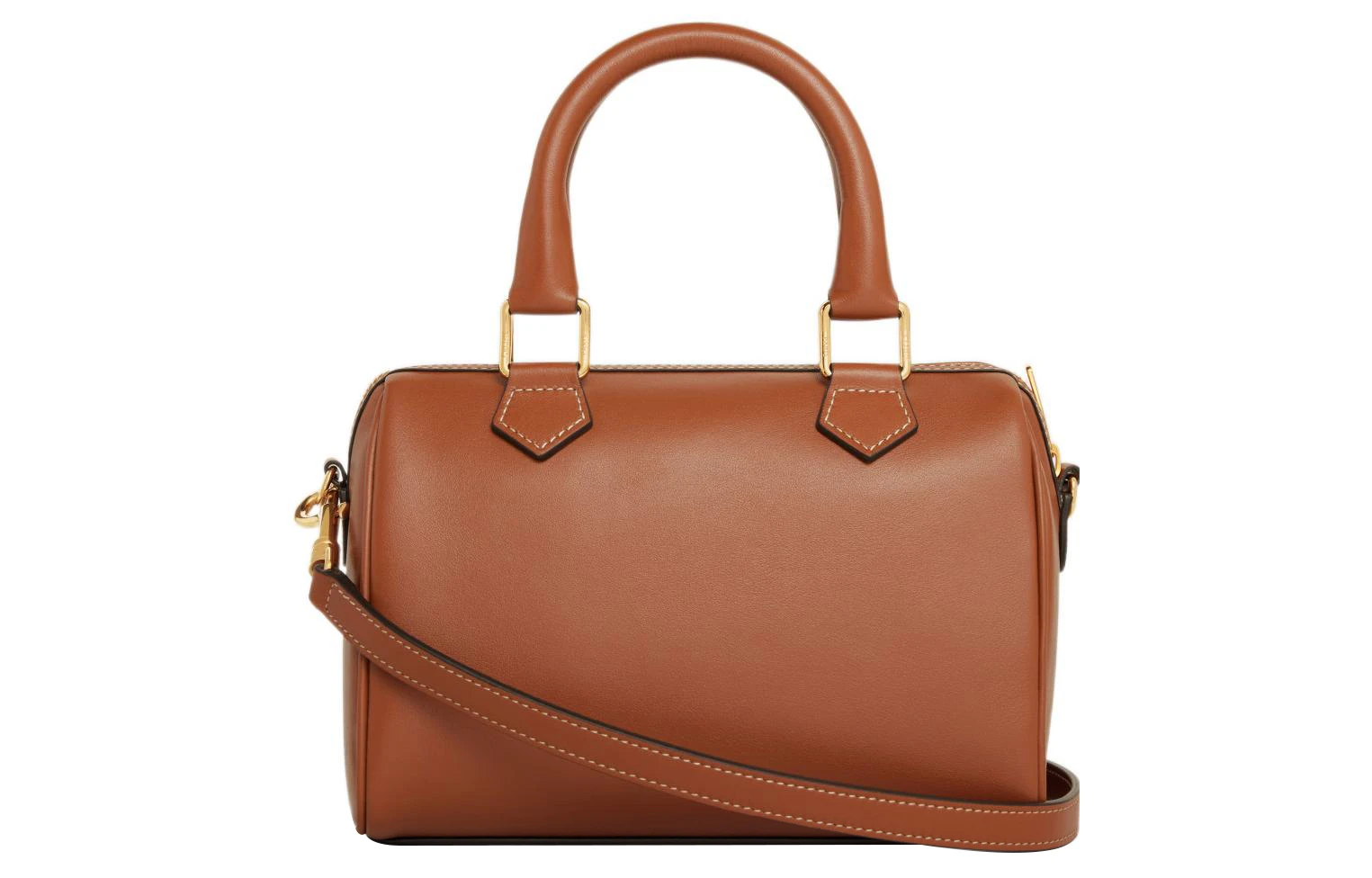 商品[国内直发] Celine|赛琳 Triomphe 凯旋门标志可拆卸可调节肩带 光滑牛皮革 波士顿包单肩斜挎手提包 小号 女款 黄褐色,价格¥14513,第4张图片详细描述
