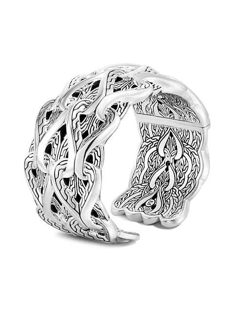 商品John Hardy|Classic Asli-Link Sterling Silver Medium Kick Cuff Bracelet,价格¥11211,第3张图片详细描述