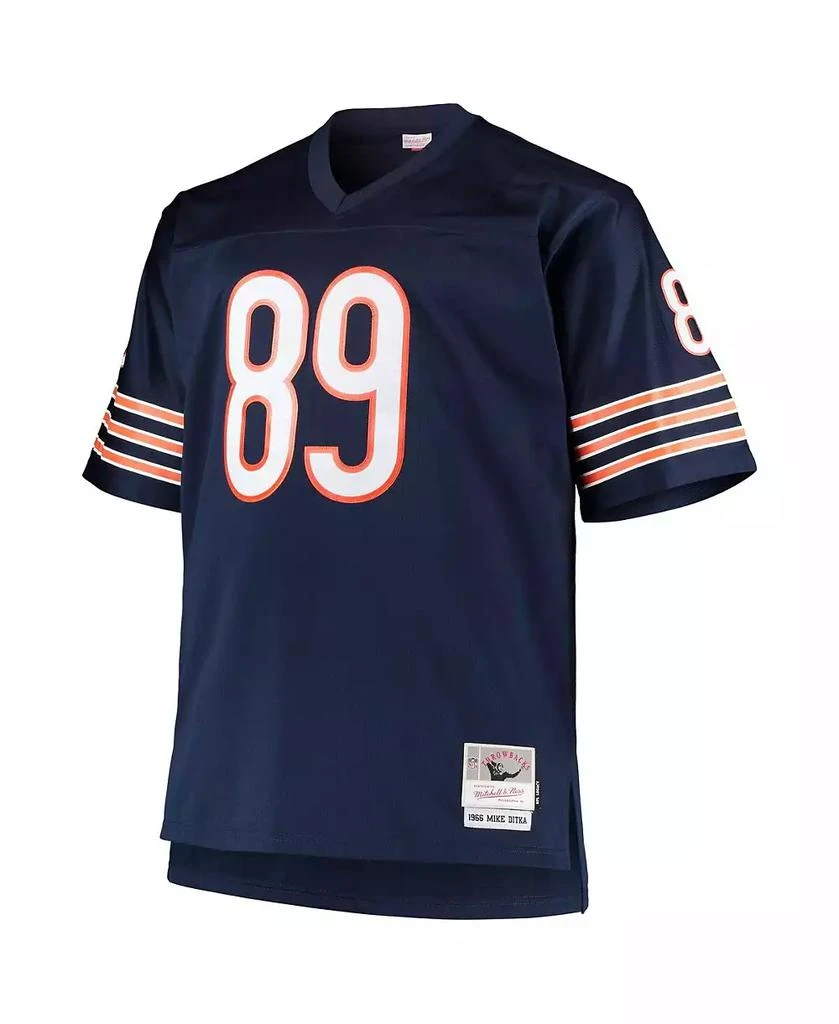 商品Mitchell & Ness|Men's Mike Ditka Navy Chicago Bears Big and Tall 1966 Retired Player Replica Jersey,价格¥1021,第2张图片详细描述