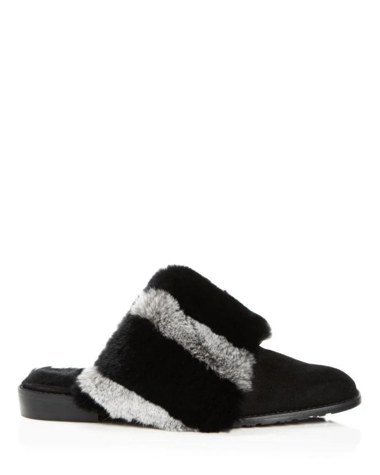 商品Stuart Weitzman|Women's Furgetit Rabbit Fur and Suede Mules,价格¥2318,第2张图片详细描述