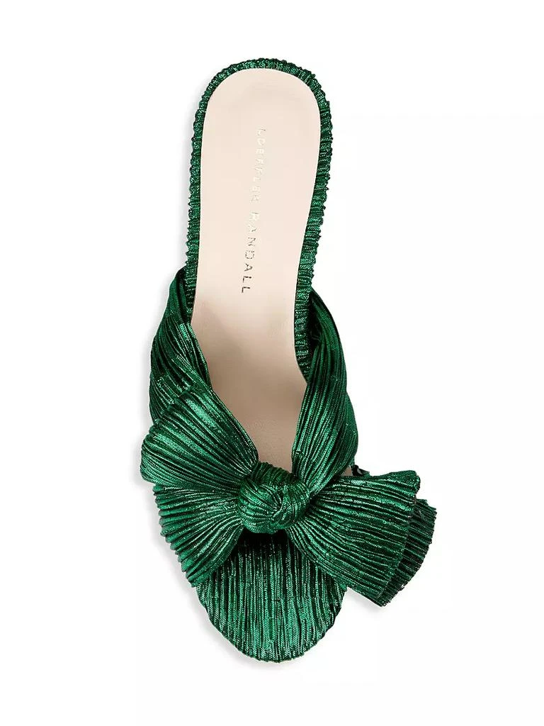 商品Loeffler Randall|Emilia Pleated Knot Mules,价格¥2625,第5张图片详细描述