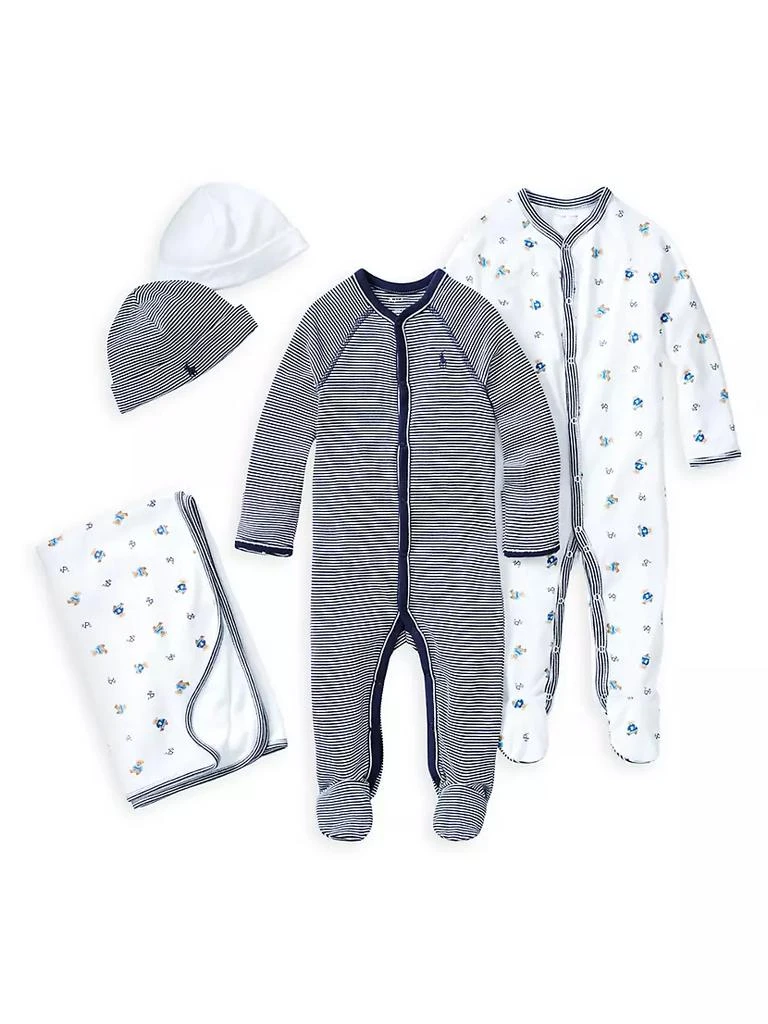 商品Ralph Lauren|Baby Boy's Striped Cotton Jersey Footie,价格¥209,第3张图片详细描述
