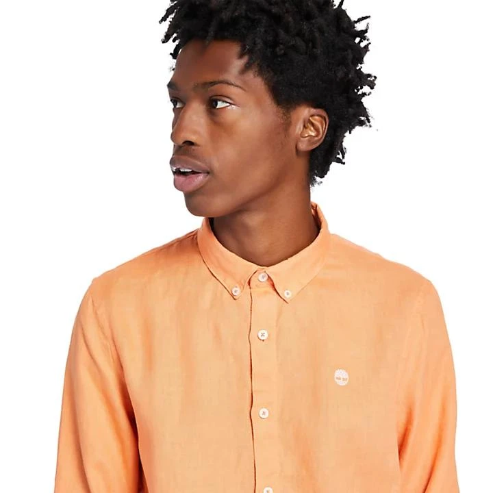 商品Timberland|Mill River LS Linen Shirt for Men in Peach,价格¥366,第5张图片详细描述