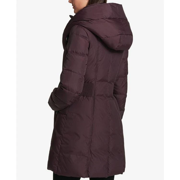 商品DKNY|Asymmetrical Faux-Leather-Trim Puffer Coat,价格¥1197,第2张图片详细描述