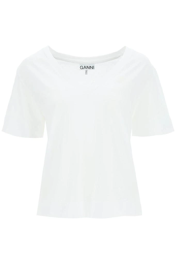 商品Ganni|Ganni V-neck T-shirt,价格¥776,第1张图片