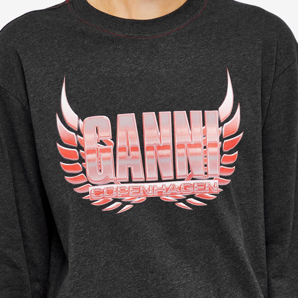 商品Ganni|GANNI Long Sleeve Melange Light Jersey Tee,价格¥1057,第7张图片详细描述