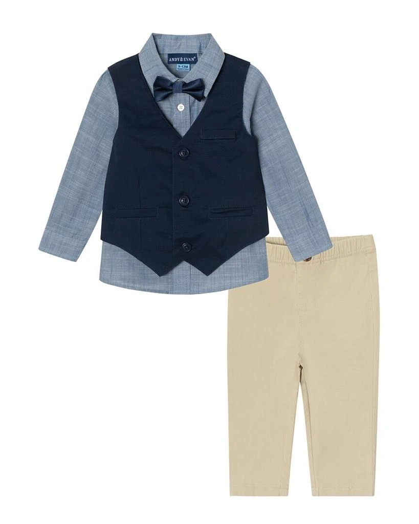 商品Andy & Evan|Chambray Button-Down, Bow Tie & Pant Set,价格¥289,第1张图片