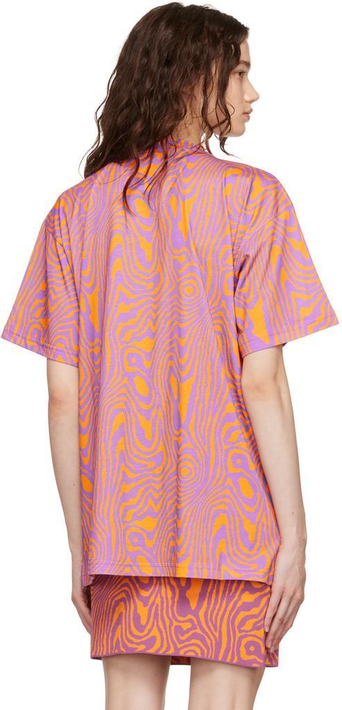 商品Moschino|Purple & Orange Moiré Effect T-Shirt,价格¥2677,第5张图片详细描述