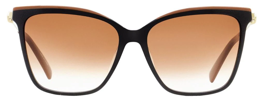 商品Longchamp|Women's Square Sunglasses LO683S 001 Black/Brown/Gold 56mm,价格¥474,第2张图片详细描述