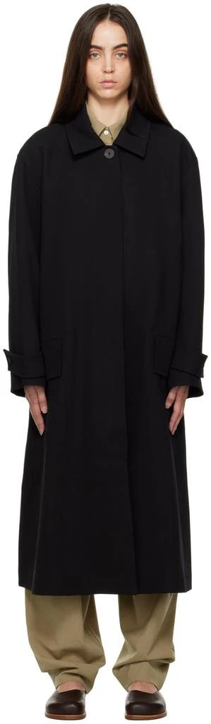 商品Studio Nicholson|Black Fidra Coat,价格¥2648,第1张图片