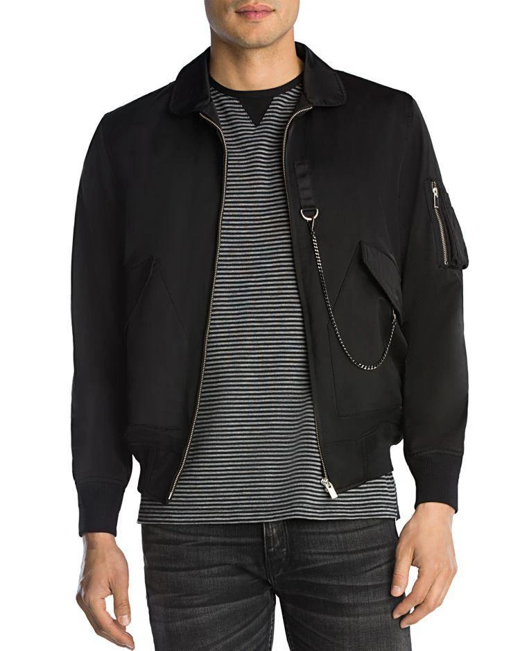 商品The Kooples|Light Fabric and Chain Jacket ,价格¥1135,第1张图片