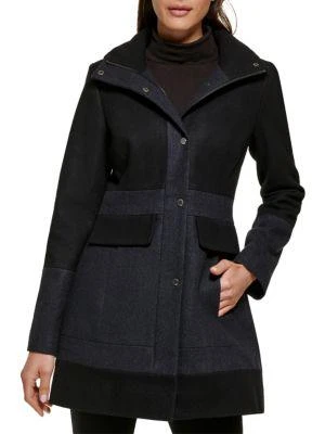 商品GUESS|Hooded Wool Blend Coat,价格¥830,第1张图片