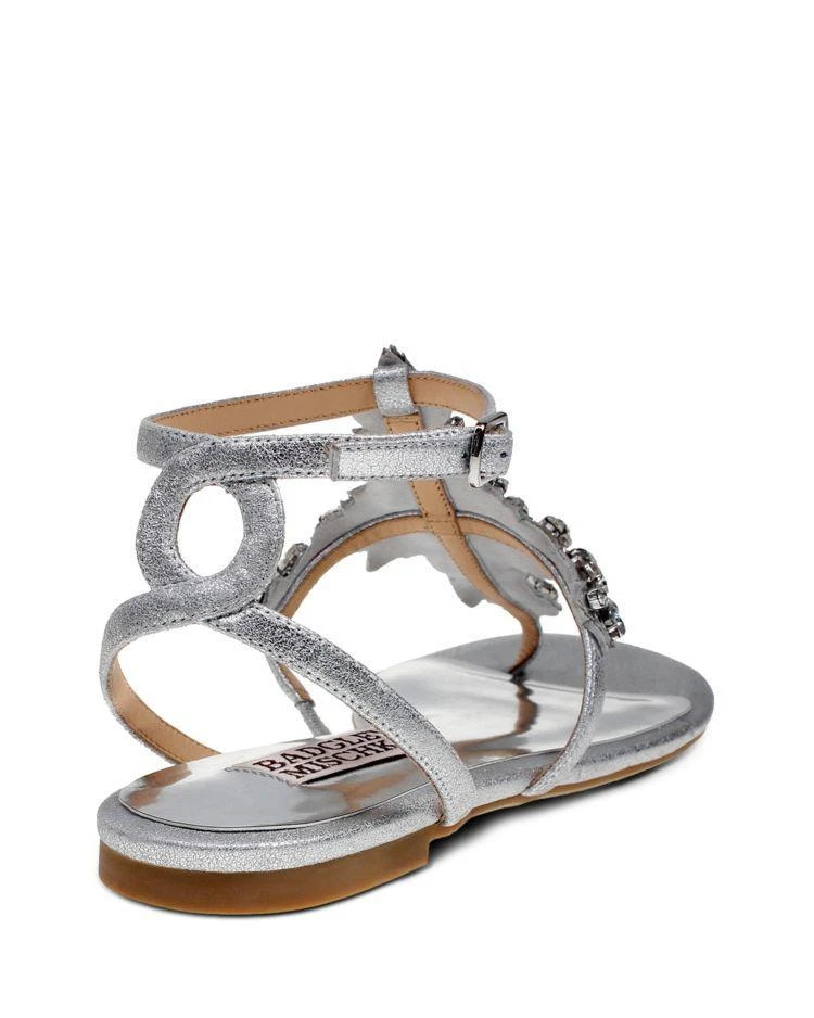 商品Badgley Mischka|Women's Cara II Embellished Flat Sandals,价格¥1022,第4张图片详细描述