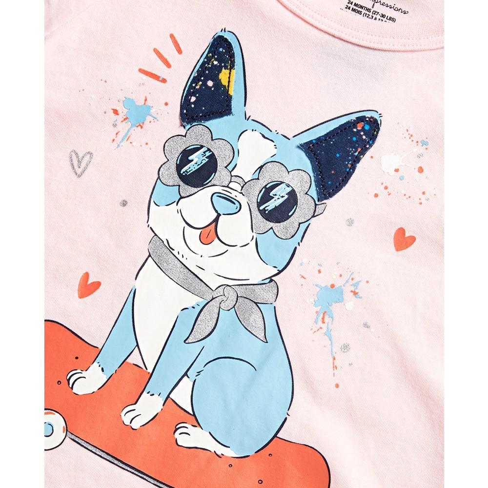 商品First Impressions|Baby Girls Skater Pup Long-Sleeve T-Shirt, Created for Macy's,价格¥28,第5张图片详细描述