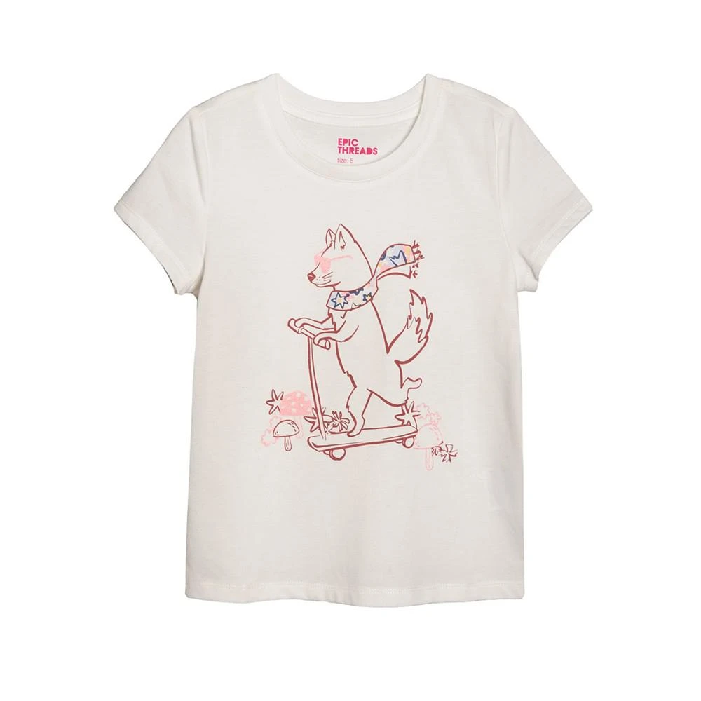 商品Epic Threads|Little Girls Scooter Graphic T-shirt, Created For Macy's,价格¥42,第1张图片