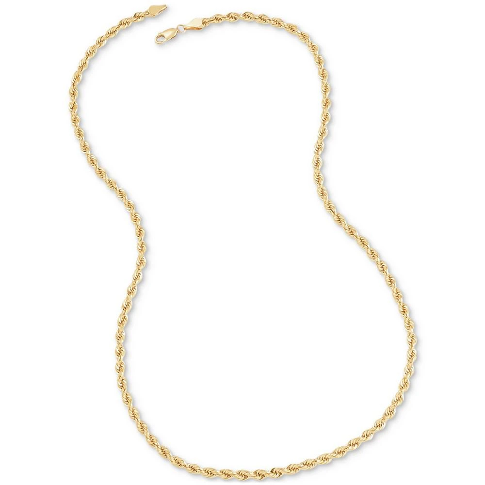 商品Macy's|Glitter Rope Link 20" Chain Necklace (4mm) in 14k Gold,价格¥21634,第4张图片详细描述