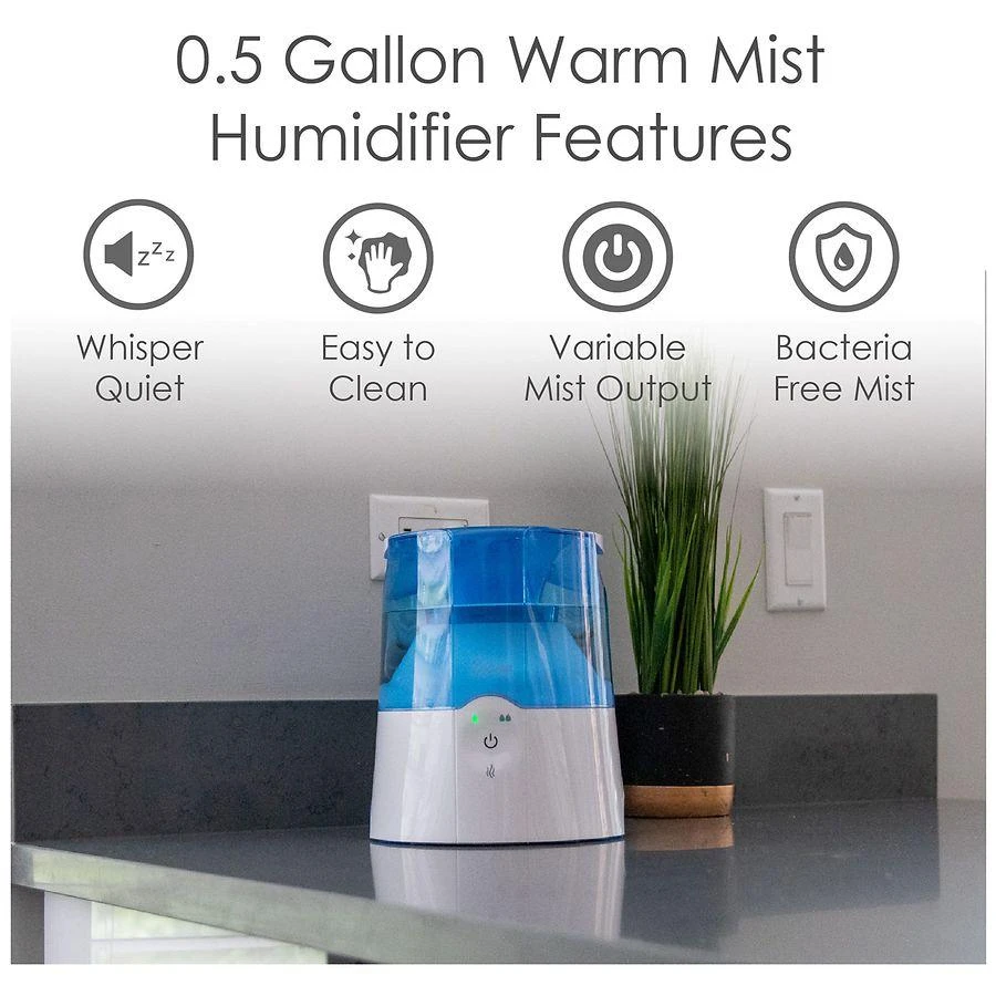 商品Crane USA|Warm Mist Tabletop Humidifier 0.5 Gallon,价格¥378,第5张图片详细描述