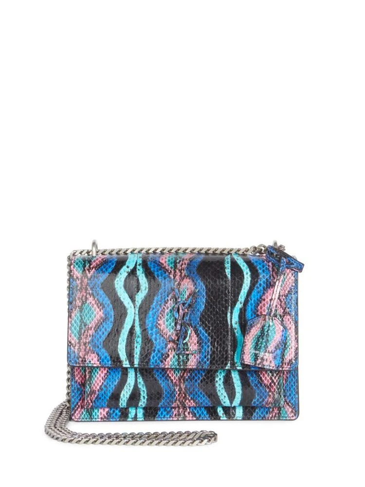 商品Yves Saint Laurent|Medium Monogram Sunset Striped Snakeskin Chain Satchel,价格¥13572,第1张图片