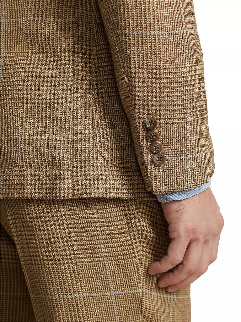 Glen Check Silk, Linen, &amp; Wool-Blend Two-Button Sport Coat 商品