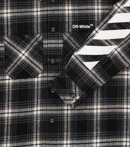商品Off-White|格纹棉质混纺法兰绒衬衫,价格¥2314,第3张图片详细描述