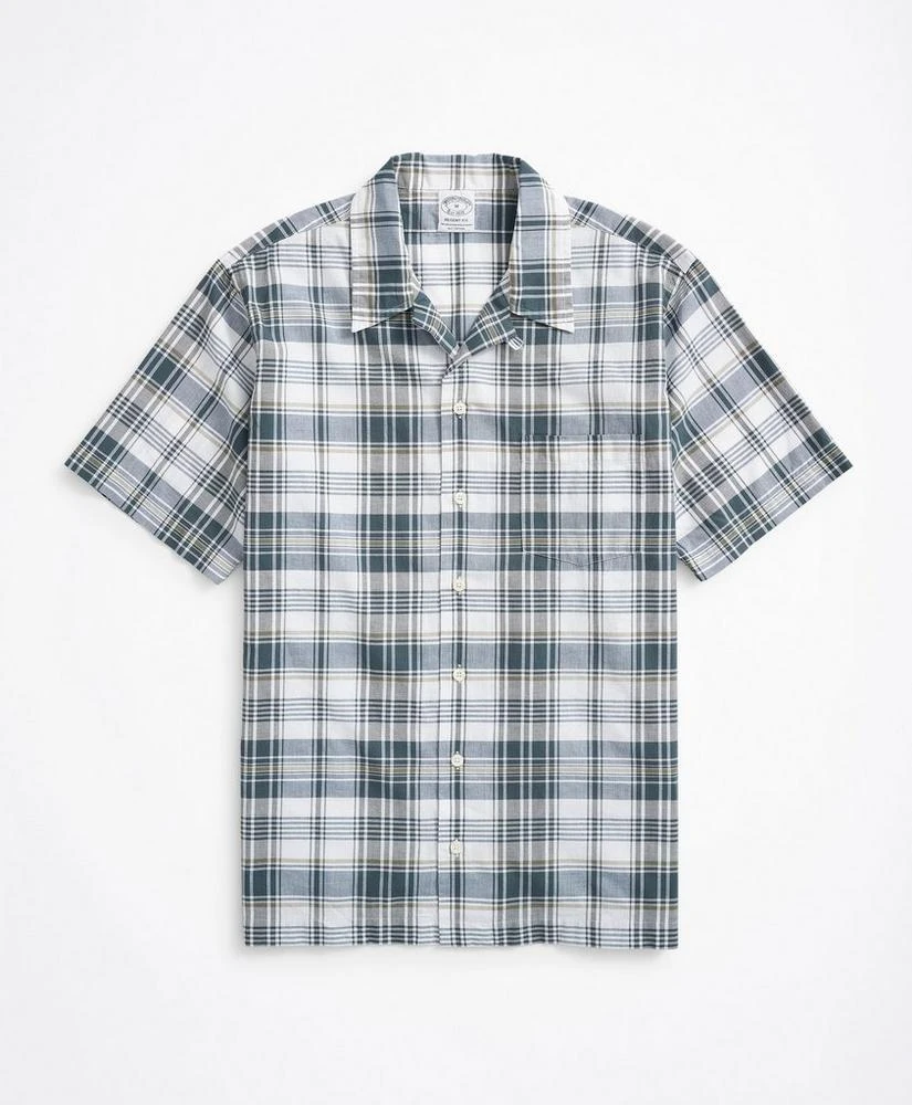 商品Brooks Brothers|Regent Regular-Fit Sport Shirt, Camp Collar Short-Sleeve Madras,价格¥399,第1张图片