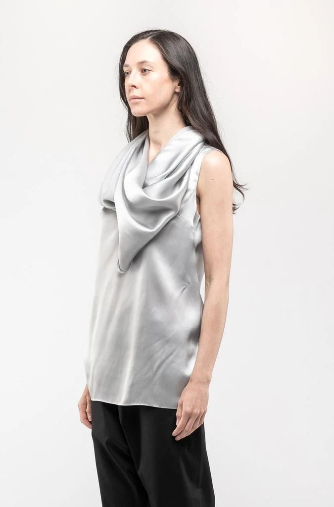 ANN DEMEULEMEESTER Scarf Collar Top In Silver 商品