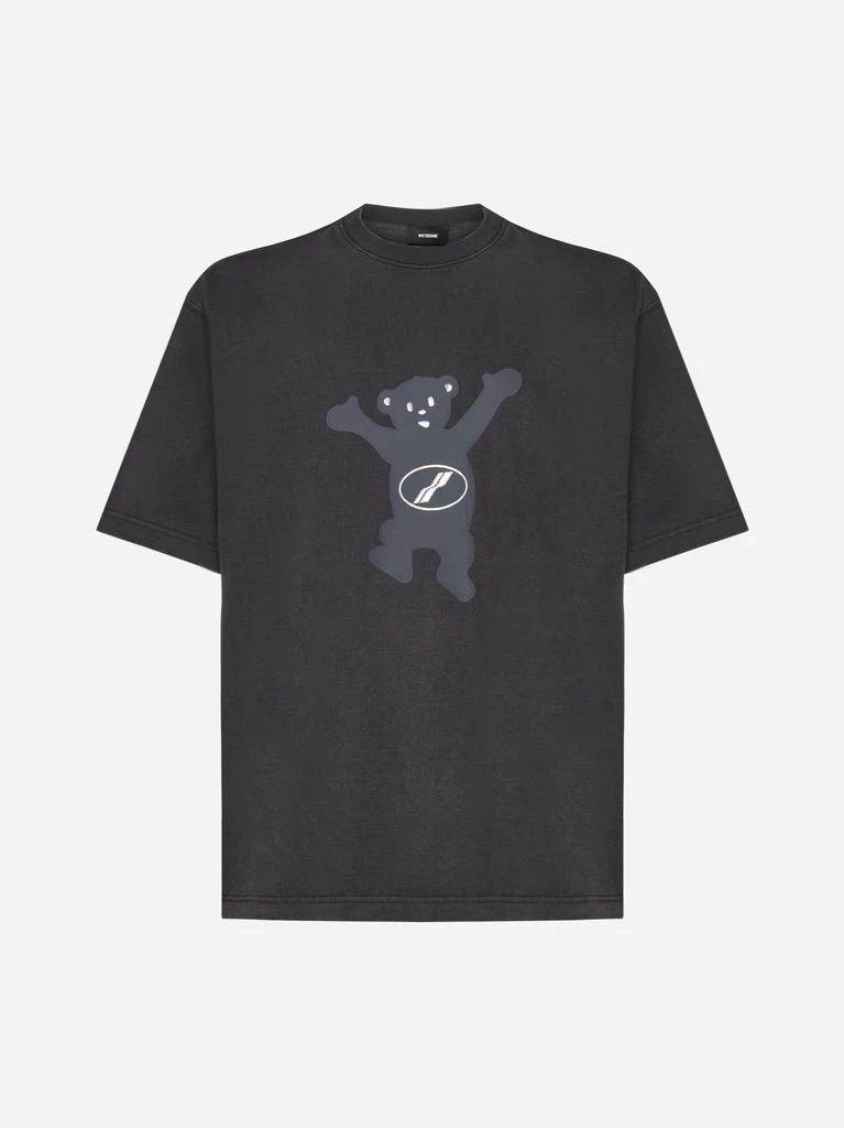 商品We11done|Teddy logo print cotton t-shirt,价格¥1428,第1张图片