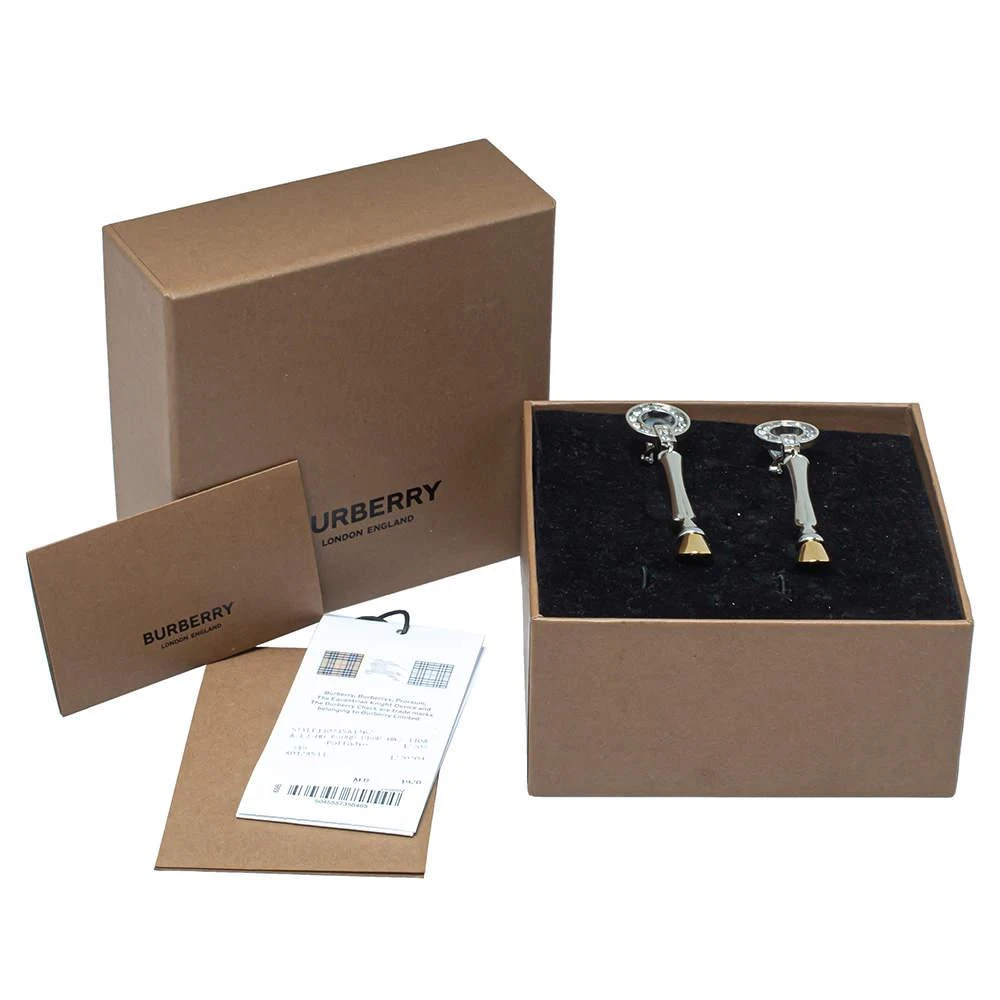 Burberry Two Tone Plated Hoof Drop Clip On Earrings 商品