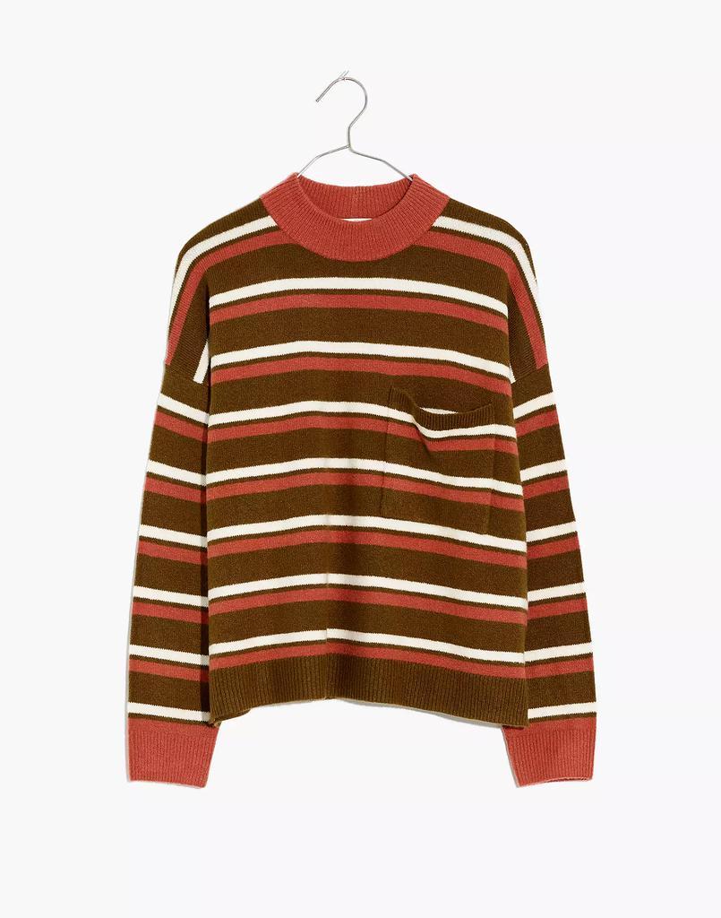 商品Madewell|Redmond Mockneck Pocket Sweater in Stripe,价格¥224,第6张图片详细描述