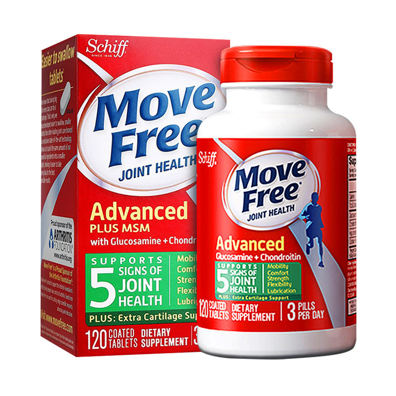 商品Move Free|益节氨糖软骨素美国进口钙片中老年氨基葡萄糖绿瓶120粒,价格¥173,第1张图片