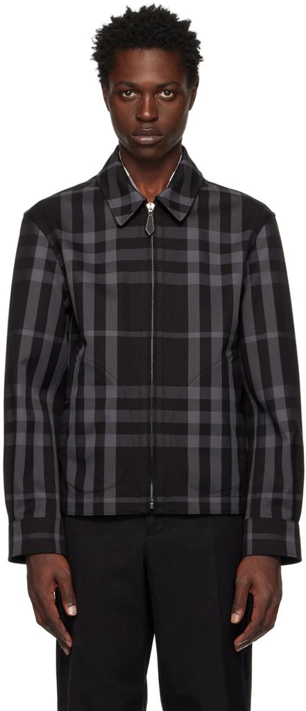 商品Burberry|灰色 & 黑色 Harrington 双面夹克,价格¥5600,第1张图片