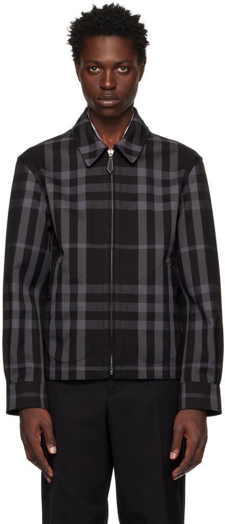 商品Burberry|灰色 & 黑色 Harrington 双面夹克,价格¥13563,第1张图片