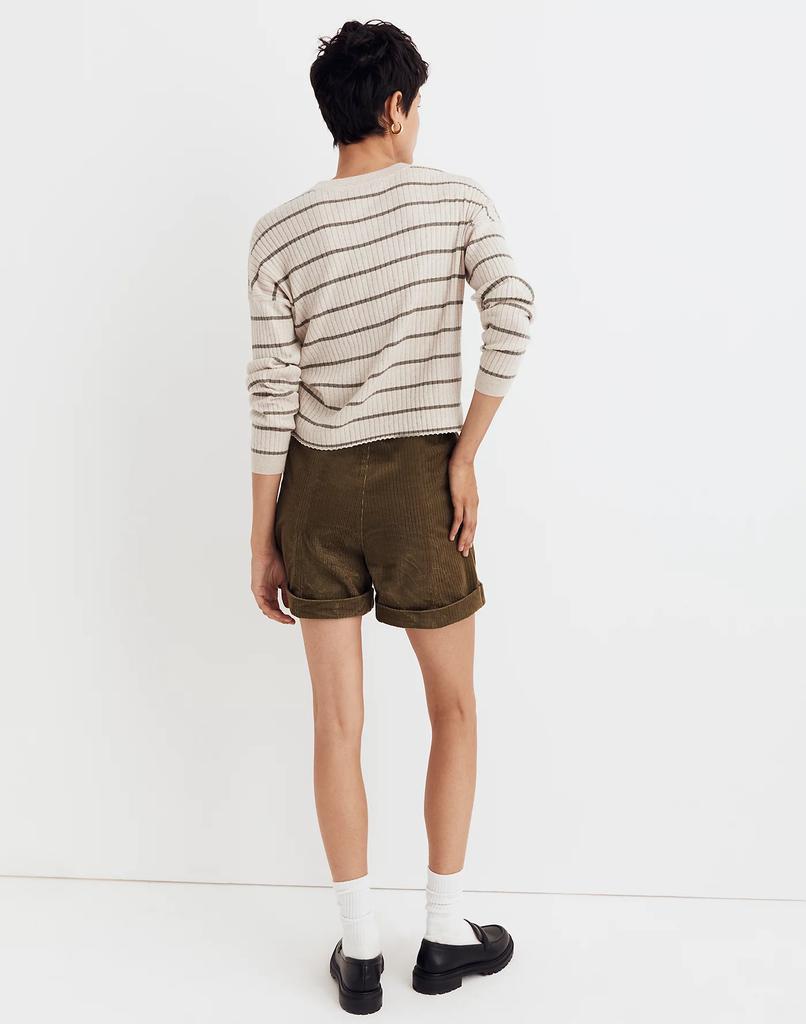 商品Madewell|Lawson Crop Pullover Sweater in Stripe,价格¥475,第5张图片详细描述