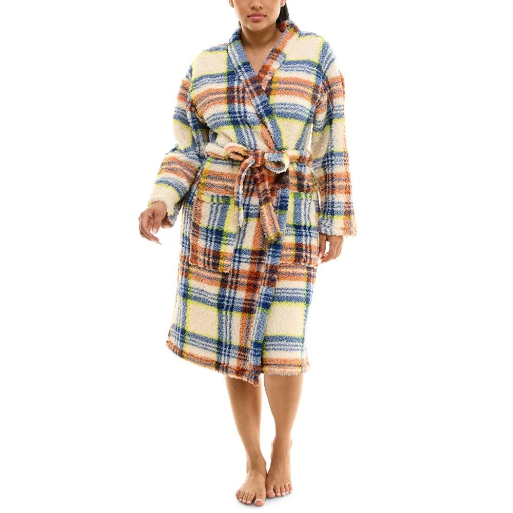 Women's Printed Fleece Long-Sleeve Wrap Robe 商品