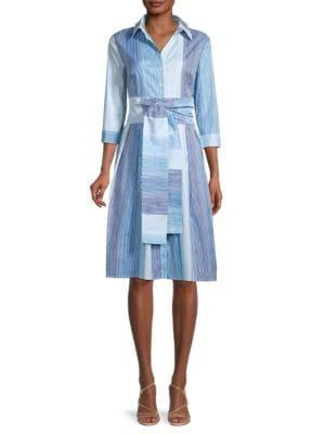 商品SAMANTHA SUNG|Audrey Print Pleated Shirtdress,价格¥473,第1张图片