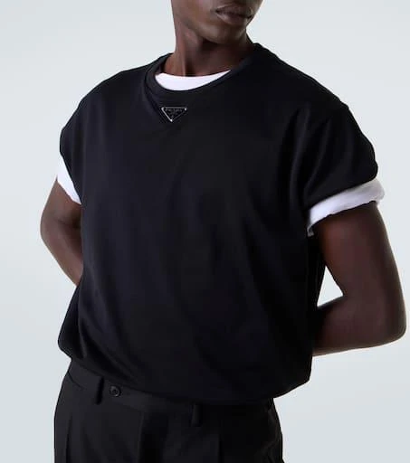 商品Prada|Cotton T-shirt,价格¥8291,第5张图片详细描述