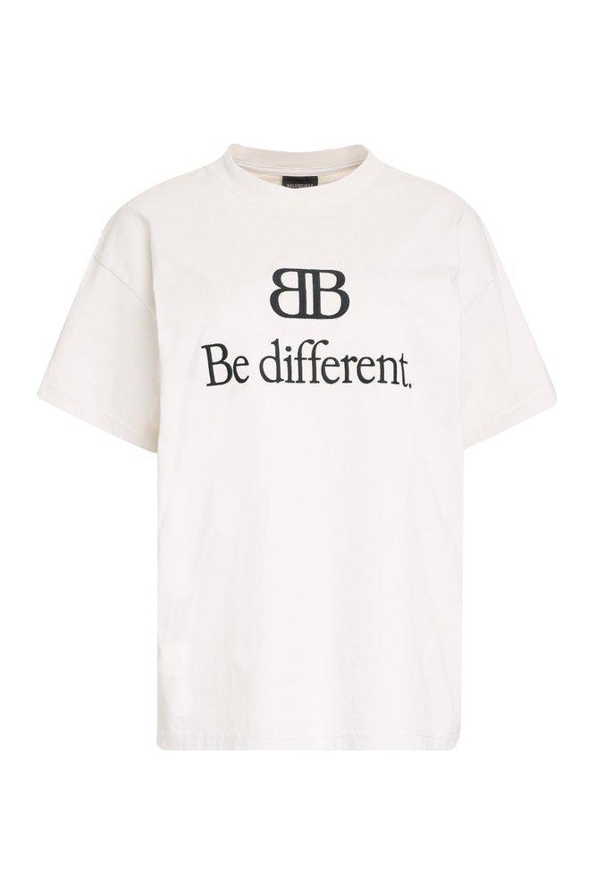 商品Balenciaga|Balenciaga Logo Printed Crewneck T-Shirt,价格¥2666,第1张图片