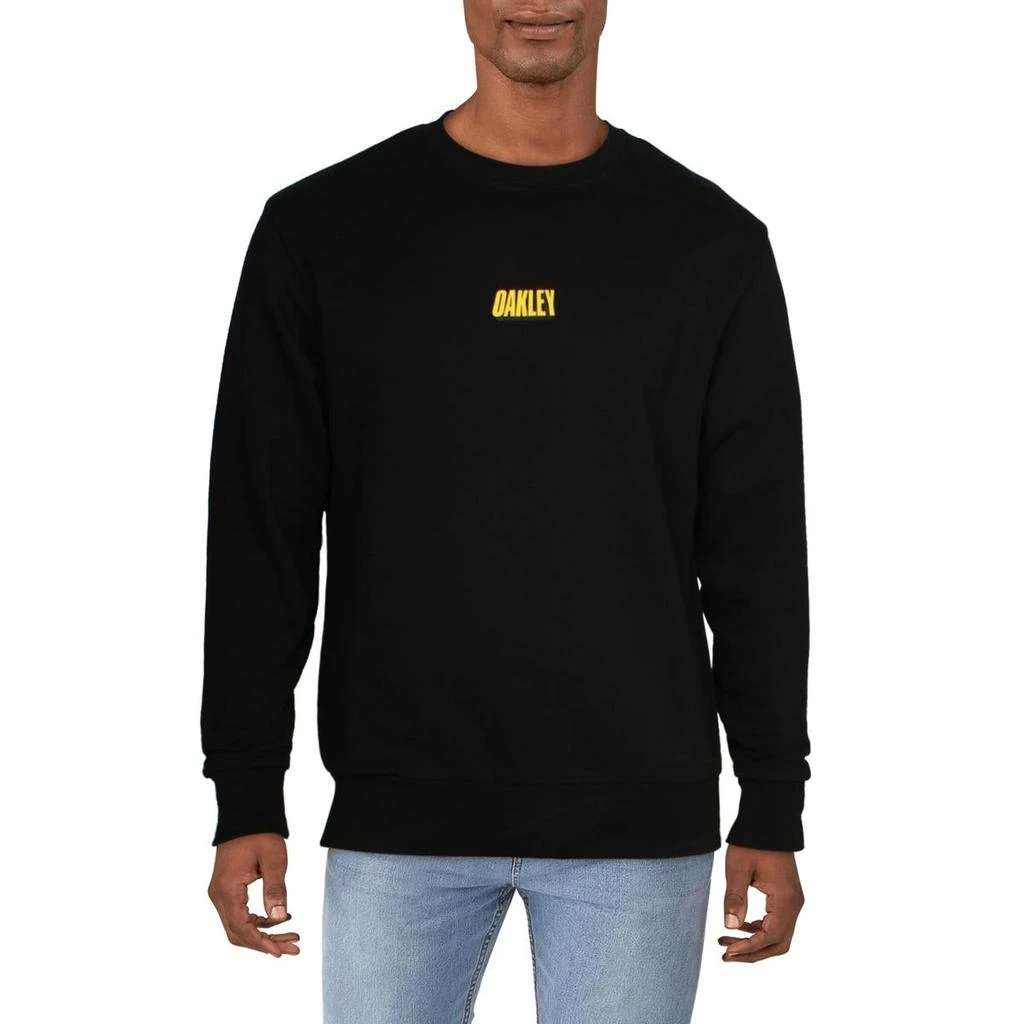 商品Oakley|Oakley Team Men's Cotton Logo Print Long Sleeve Crewneck Sweatshirt,价格¥92,第1张图片