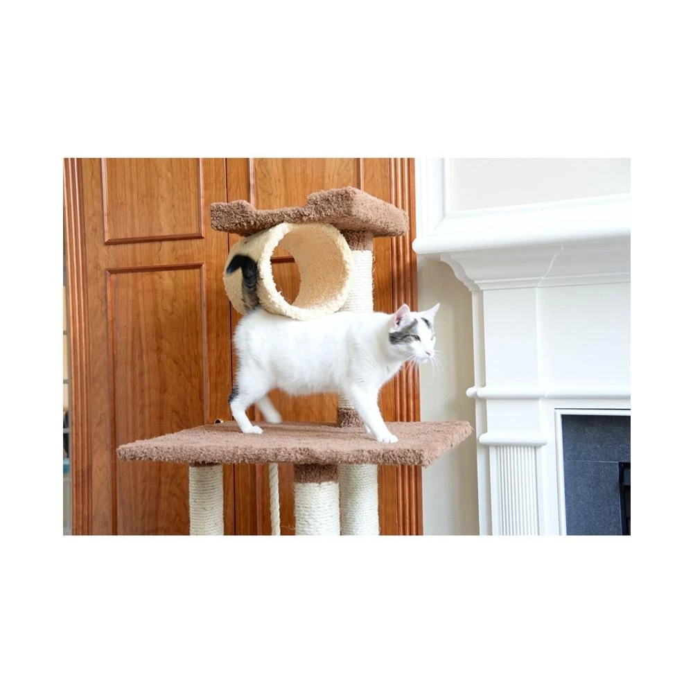 商品Armarkat|70" Real Wood Cat Tree With Scratch Posts & Hammock,价格¥1496,第4张图片详细描述