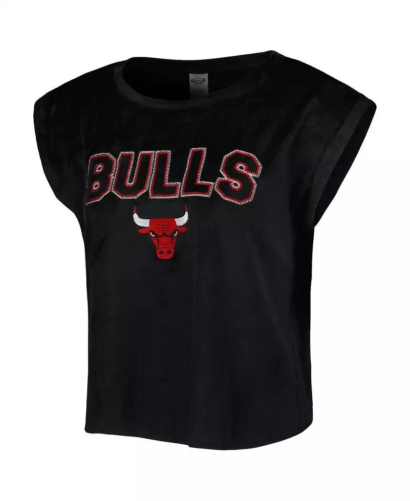 商品Concepts Sport|Women's Black Chicago Bulls Intermission T-shirt and Shorts Sleep Set,价格¥449,第2张图片详细描述